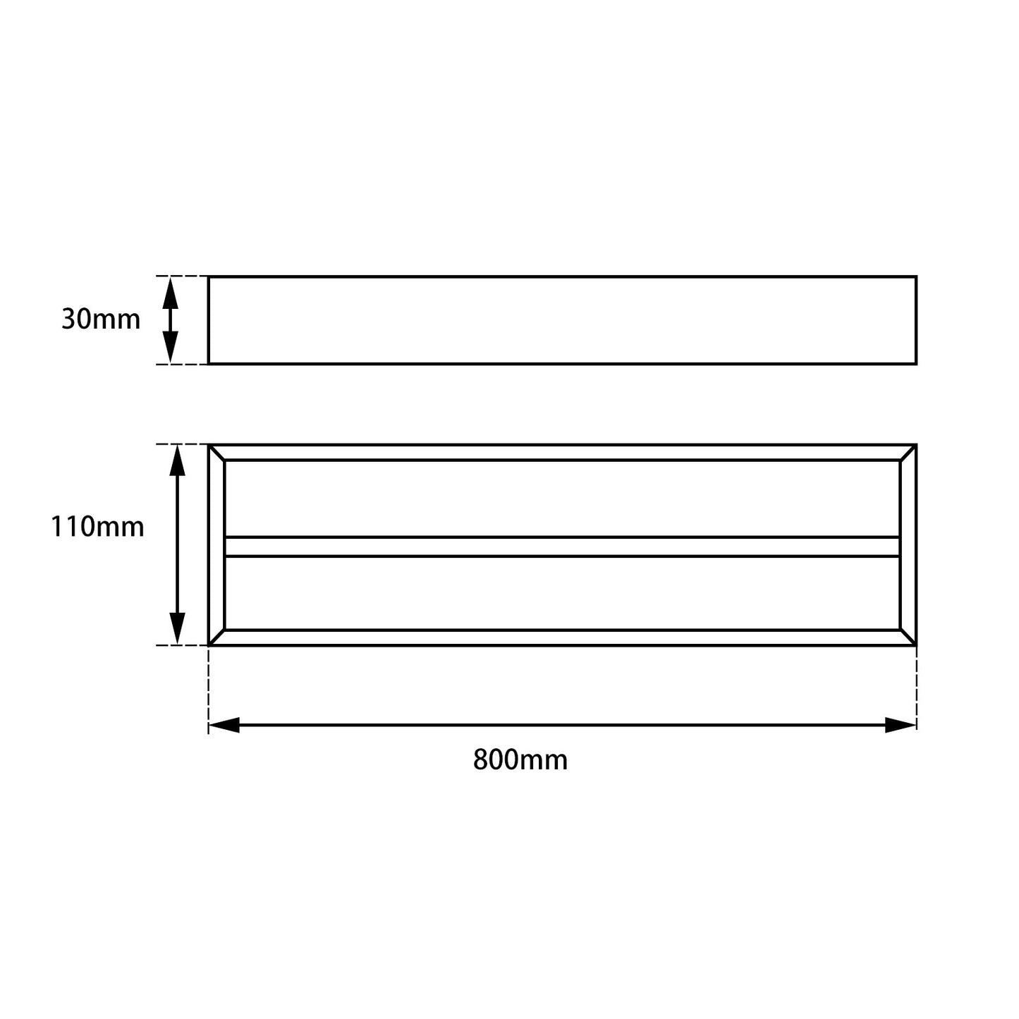 Cavallo Brushed Yellow Gold Square Double Towel Rail 800mm