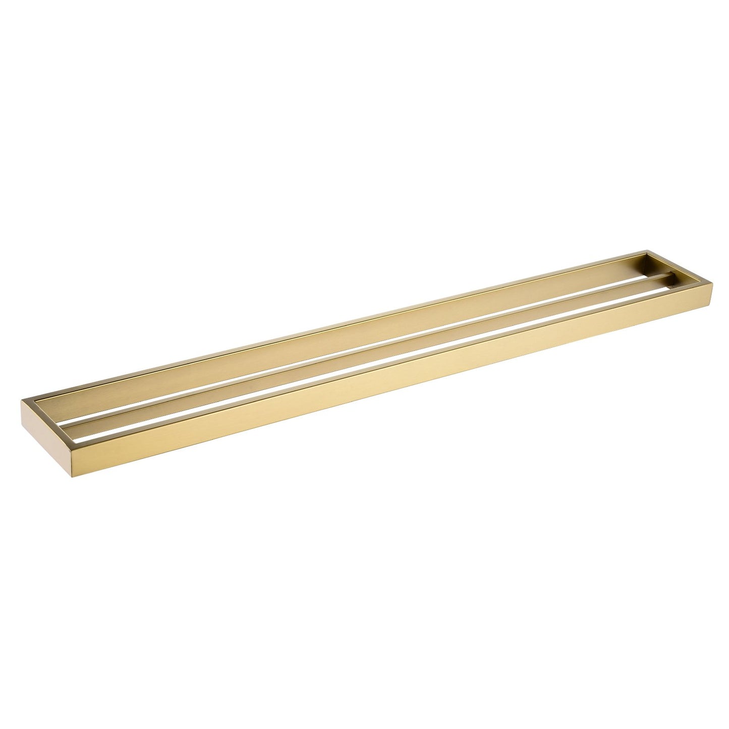 Cavallo Brushed Yellow Gold Square Double Towel Rail 800mm