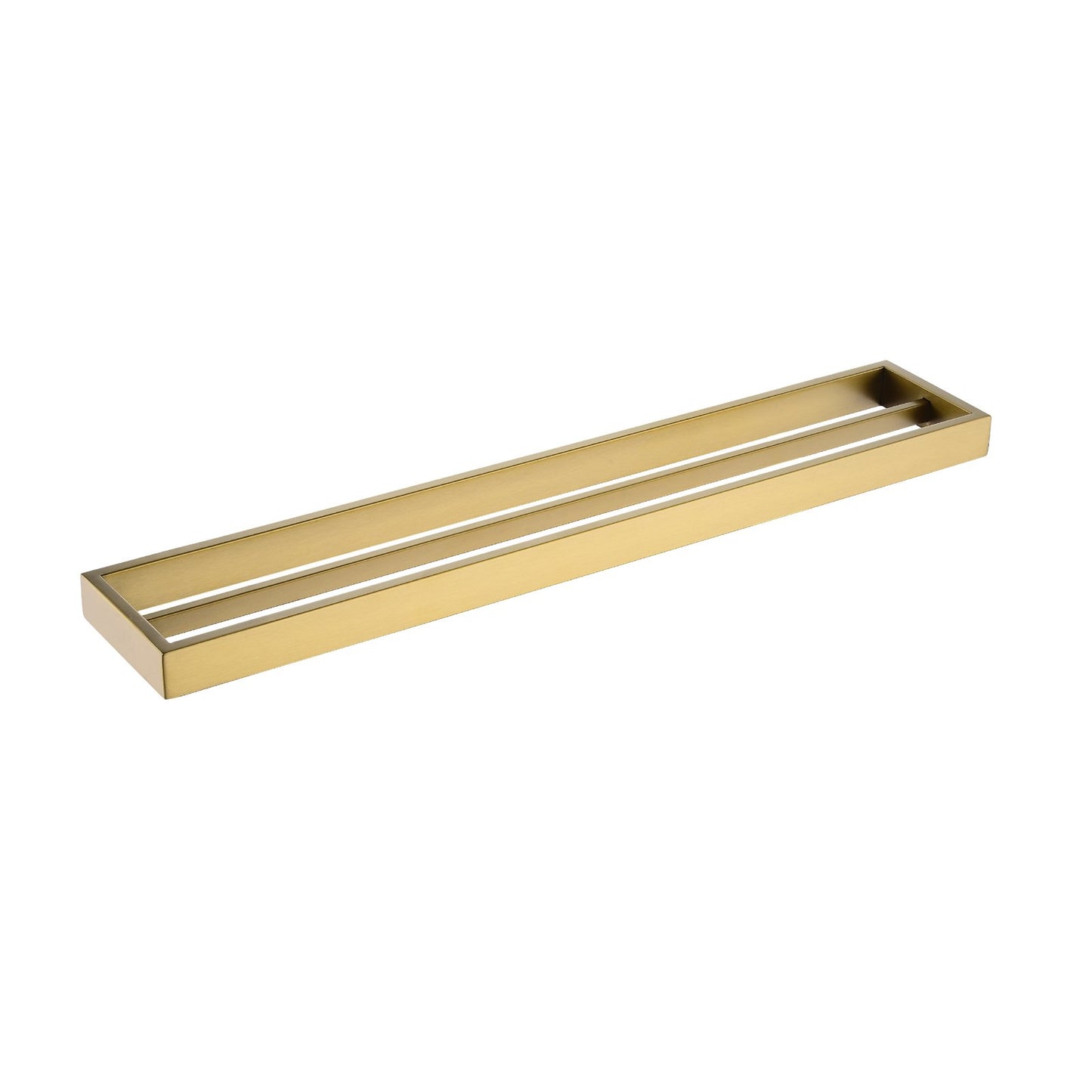 Cavallo Brushed Yellow Gold Square Double Towel Rail 600mm