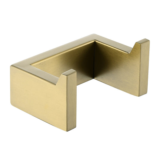 Cavallo Brushed Yellow Gold Square Double Robe Hook