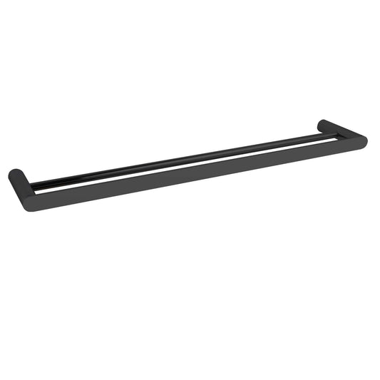 Esperia Matte Black Double Towel Rail 600mm