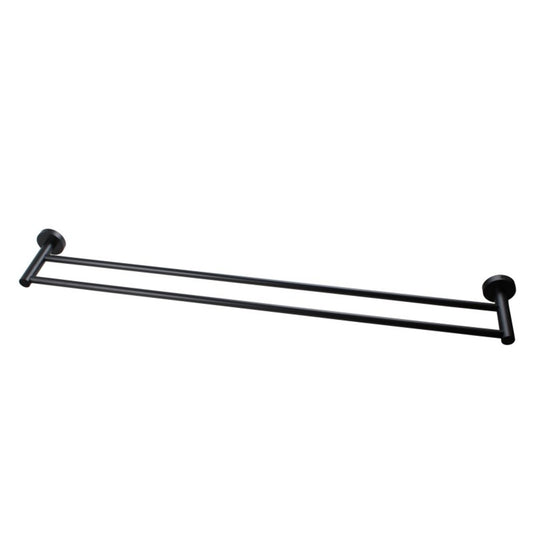 Pentro Matte Black Double Towel Rail 790mm