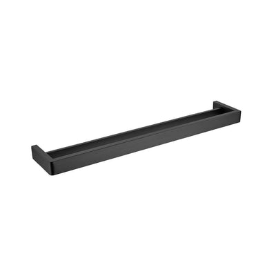 Cavallo Matte Black Square Double Towel Rail 600mm