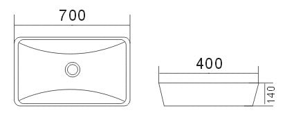 BA600 — Above counter Basin