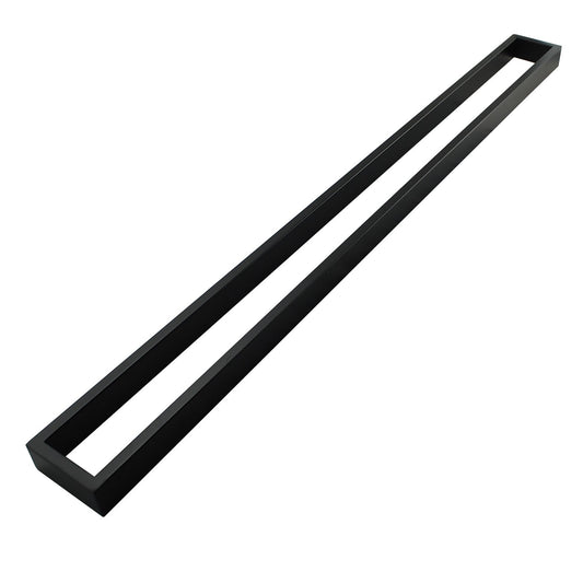 Cavallo Matte Black Square Single Towel Rail 800mm