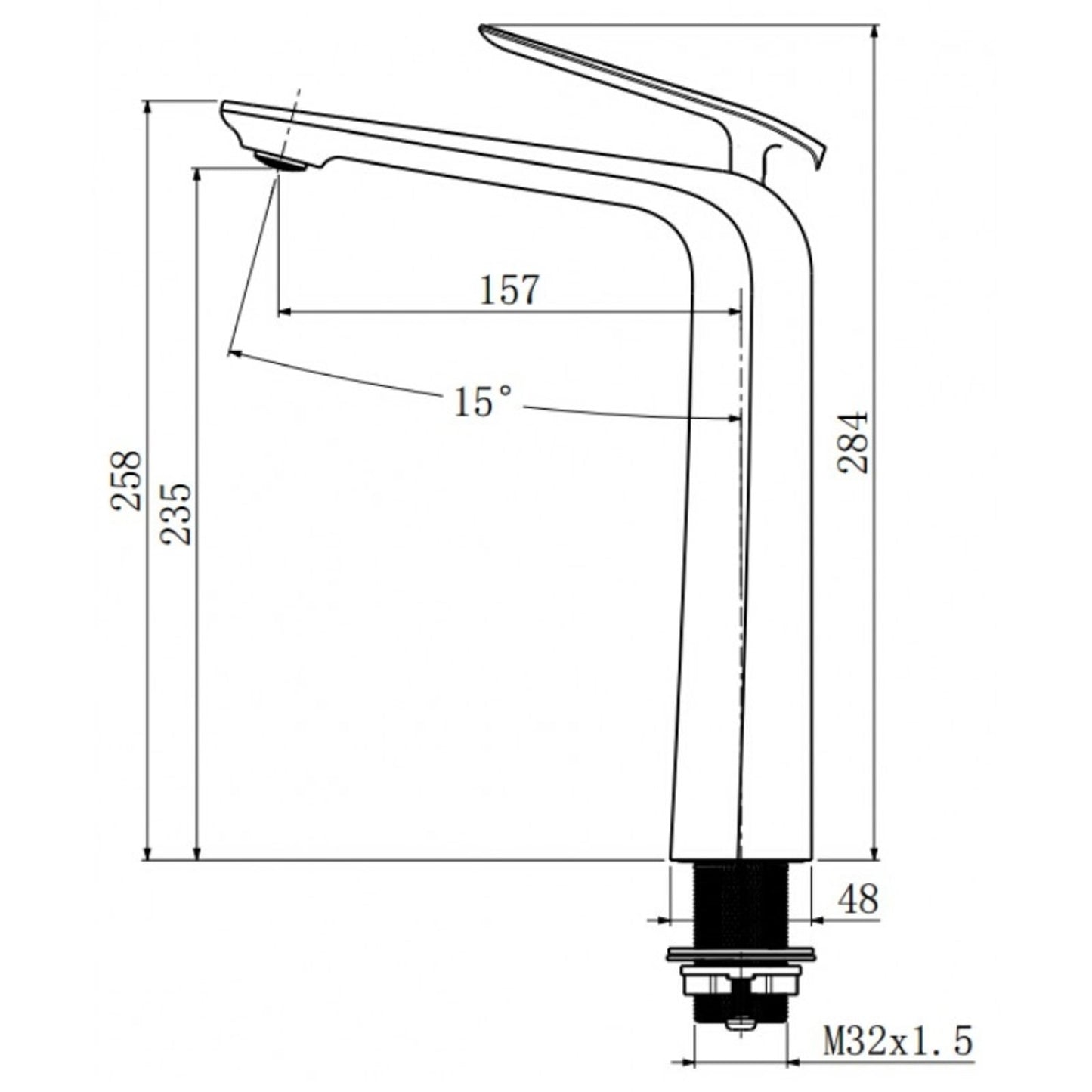 Esperia Chrome Tall Basin Mixer