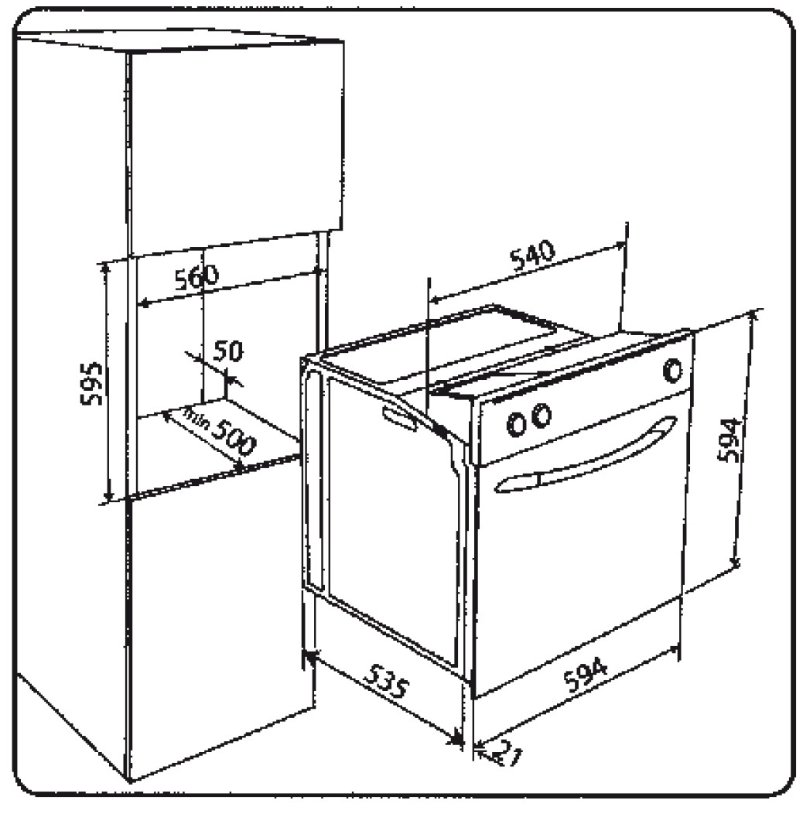 ES600MSX-60cm Electric Multifunction Oven