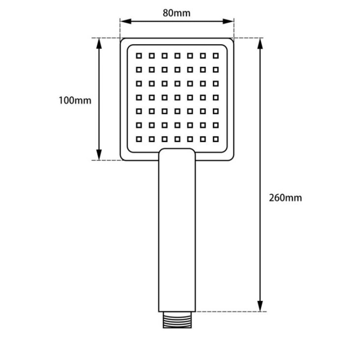 Esperia Chrome Square Handheld Spray Head