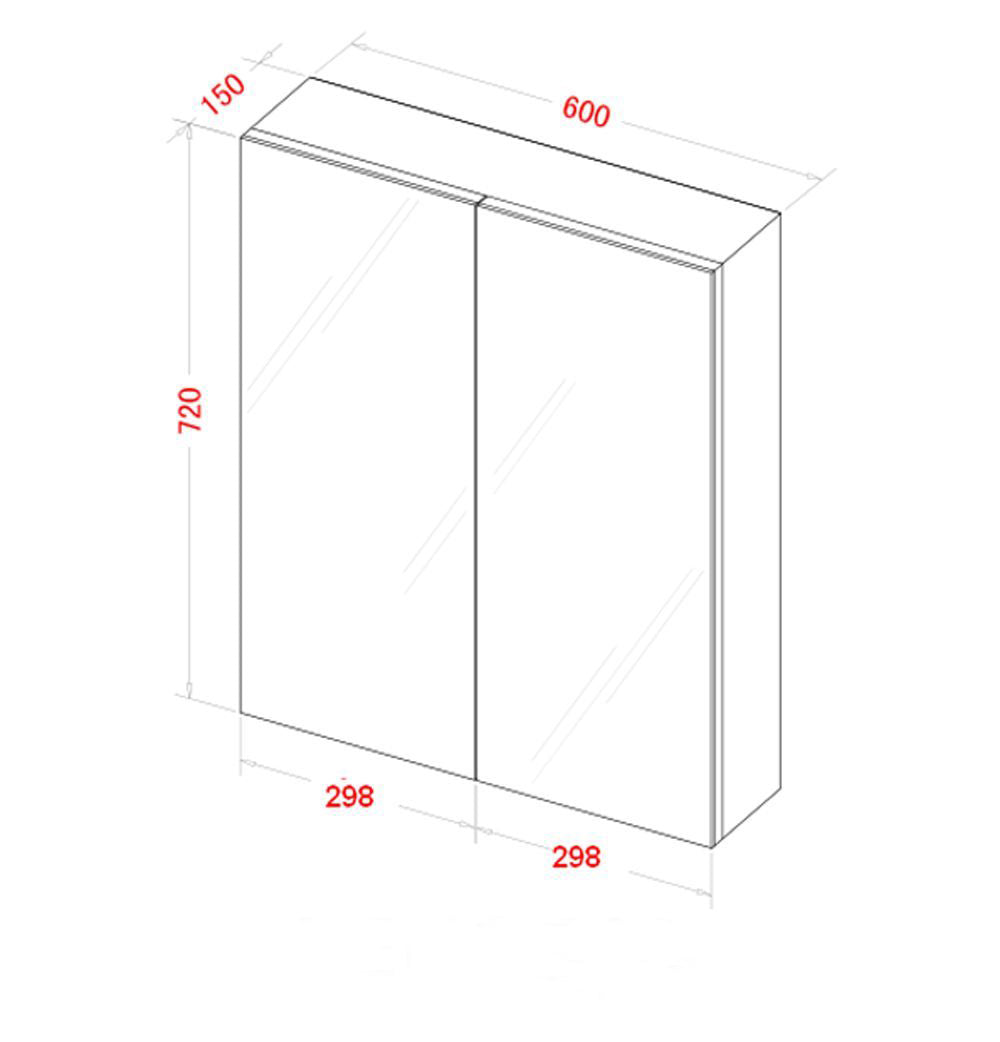 BMC-600 — Mirror Cabinet