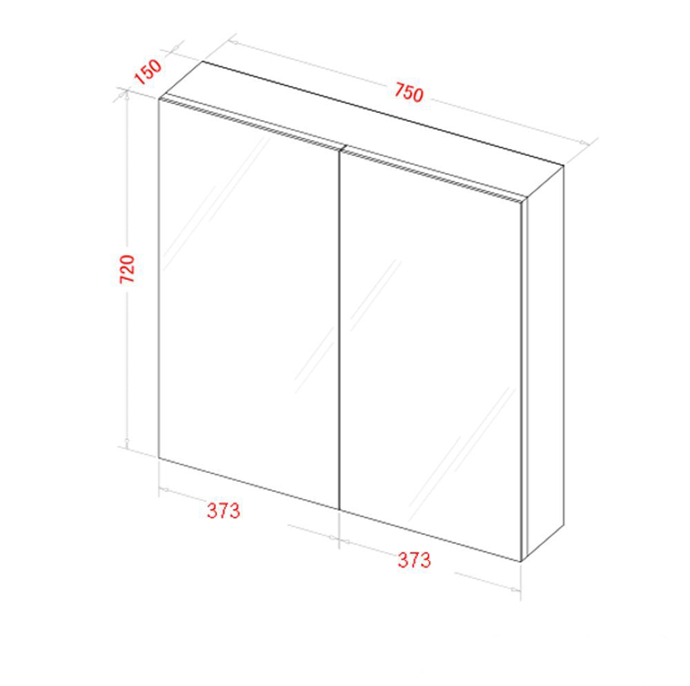 BMC-750 — Mirror Cabinet