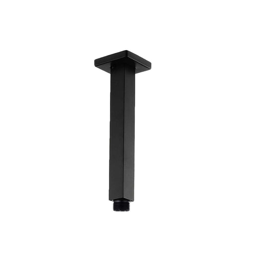 Cavallo Matte Black Square Ceiling Shower Arm 200mm