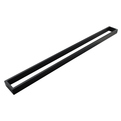 Cavallo Matte Black Square Single Towel Rail 800mm