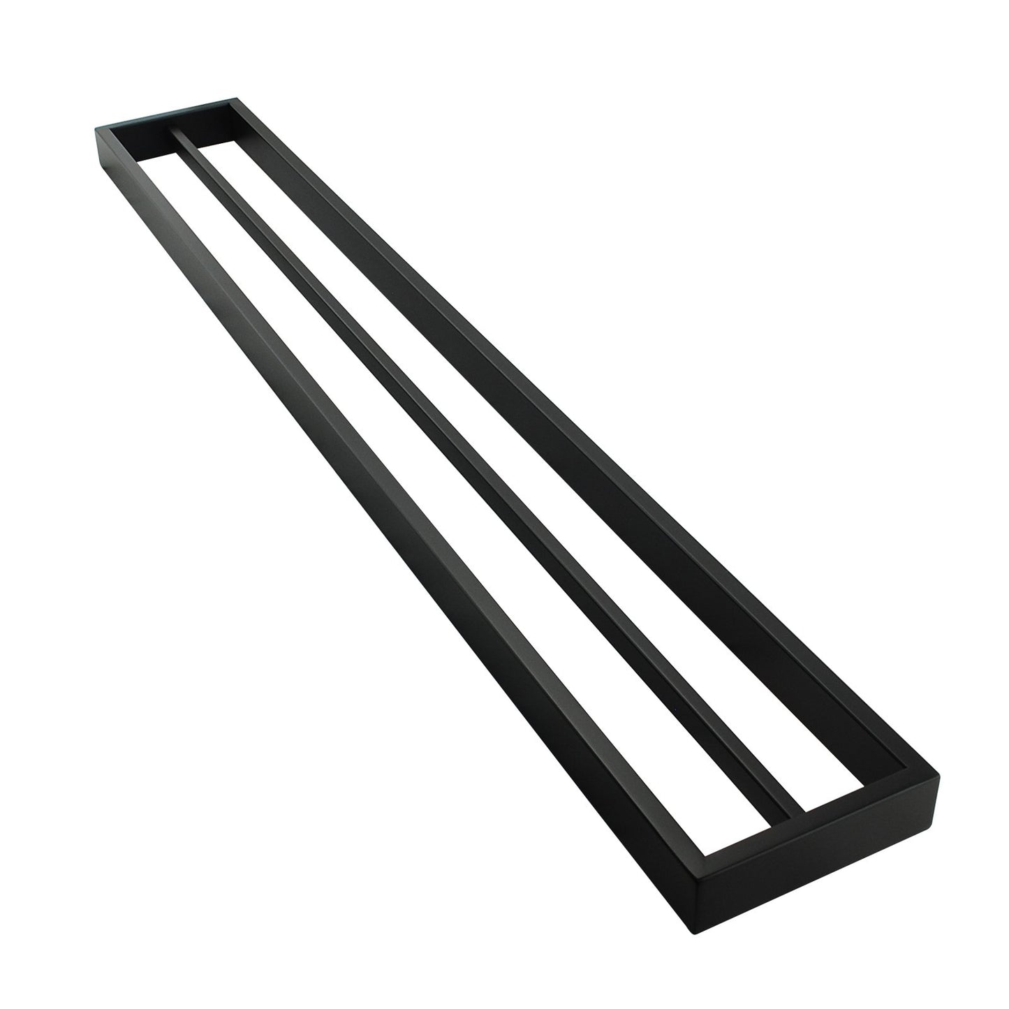 Cavallo Matte Black Square Double Towel Rail 800mm