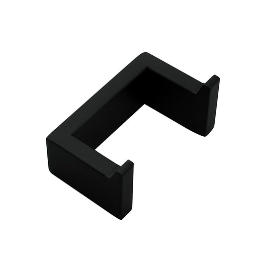 Cavallo Matte Black Square Double Robe Hook