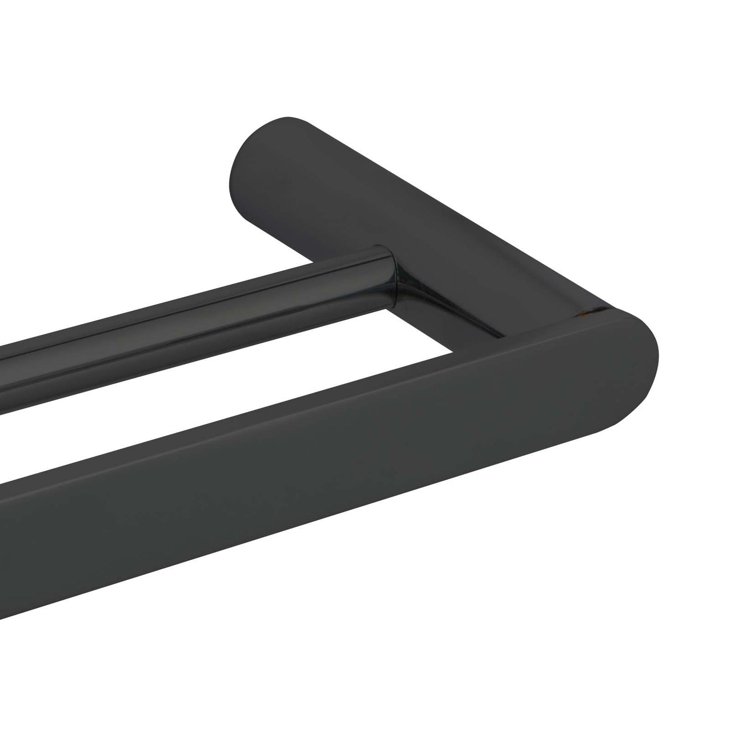 Esperia Matte Black Double Towel Rail 600mm