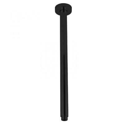 Pentro Matte Black Round Ceiling Shower Arm 400mm