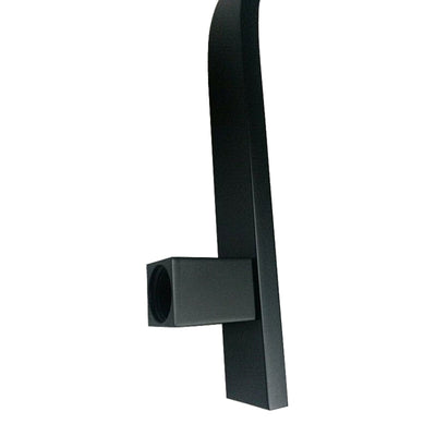 Cavallo Matte Black Gooseneck Wall Mounted Shower Arm