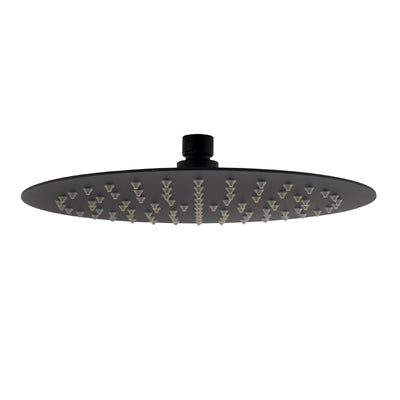 Pentro 250mm Matte Black Round Ultra-thin Shower Head