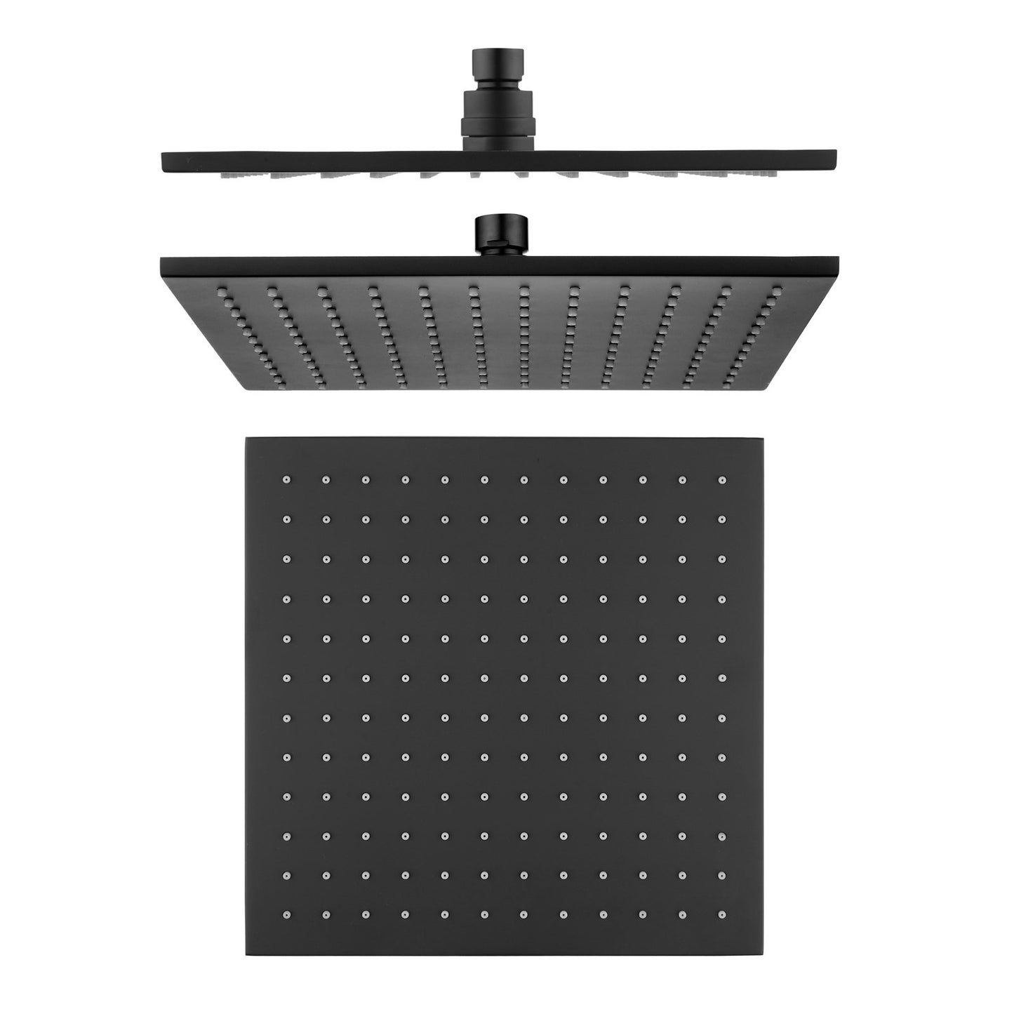 Cavallo 250mm Matte Black Soild Brass Shower Head