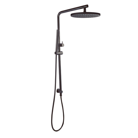 Pentro 250mm Gun Metal Grey Round Handheld Shower Station