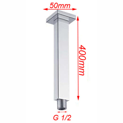 Cavallo Chrome Square Ceiling Shower Arm 400mm