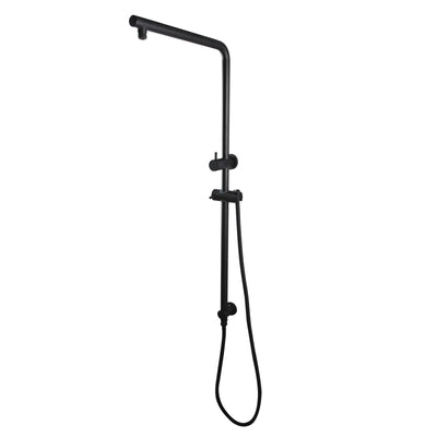 Pentro 250mm Matte Black Round Handheld Shower Station