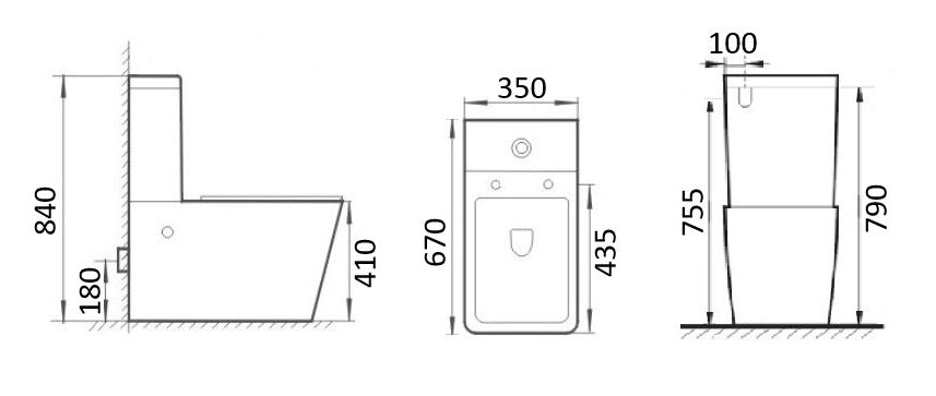 T2051A — Back-to-wall Toilet Suite