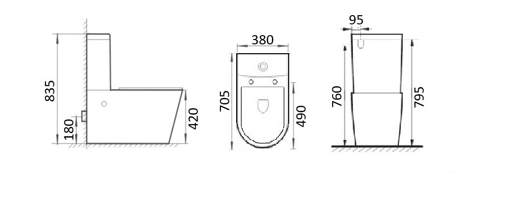 T2062 — Back to Wall RIMLESS Toilet Suite