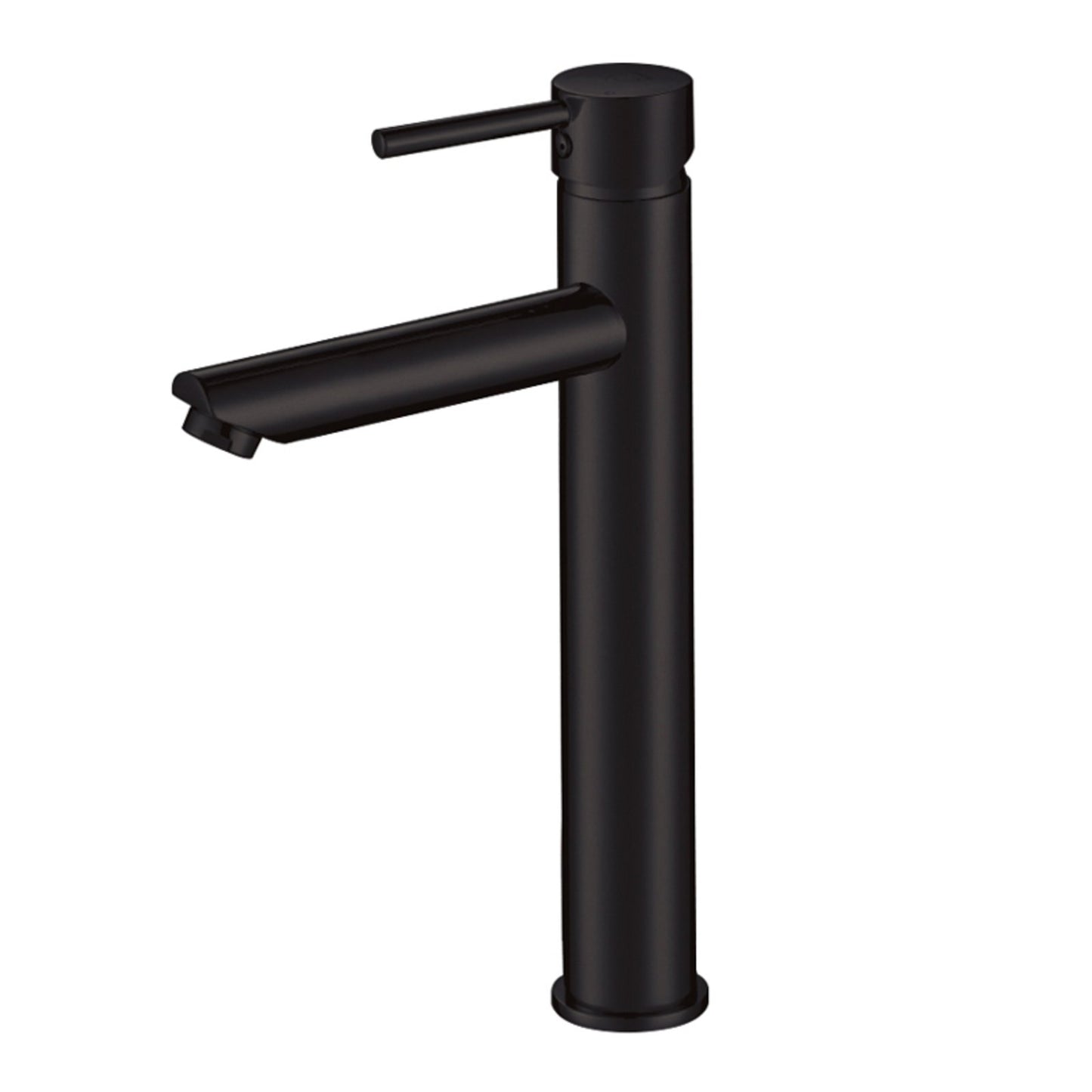 Pentro Matte Black Round Tall Basin Mixer