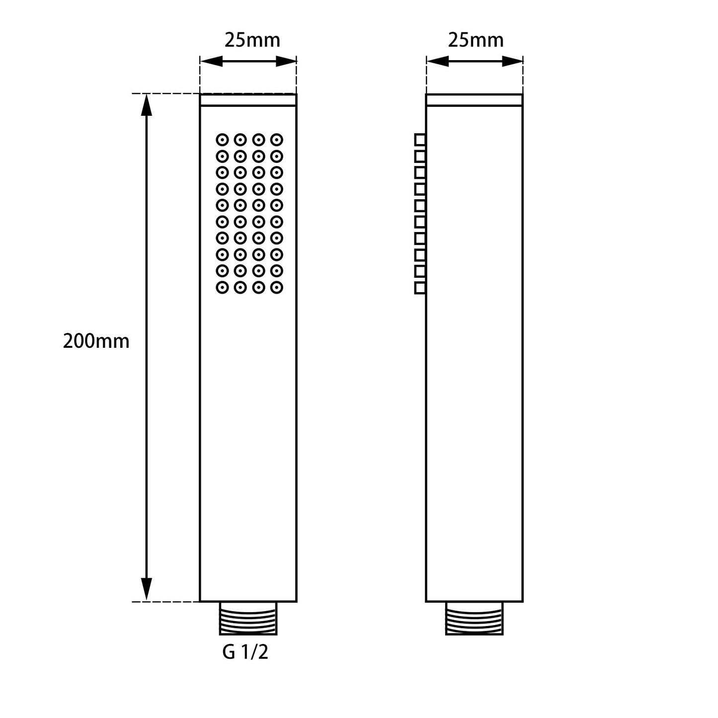 Pentro 250mm Brushed Nickel Round Handheld Shower Station