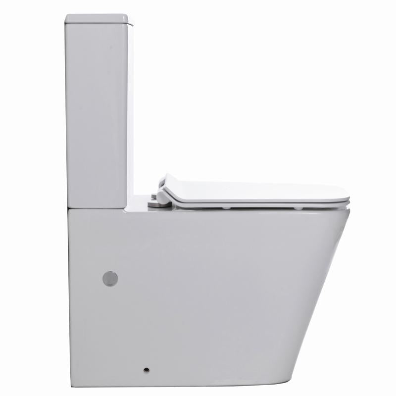 660*360*805mm Bathroom Rimless Back To Wall White Ceramic Toilet Suite