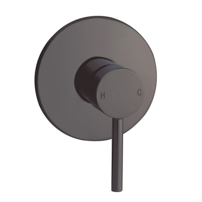 Pentro Gun Metal Grey Round Shower Mixer Tap