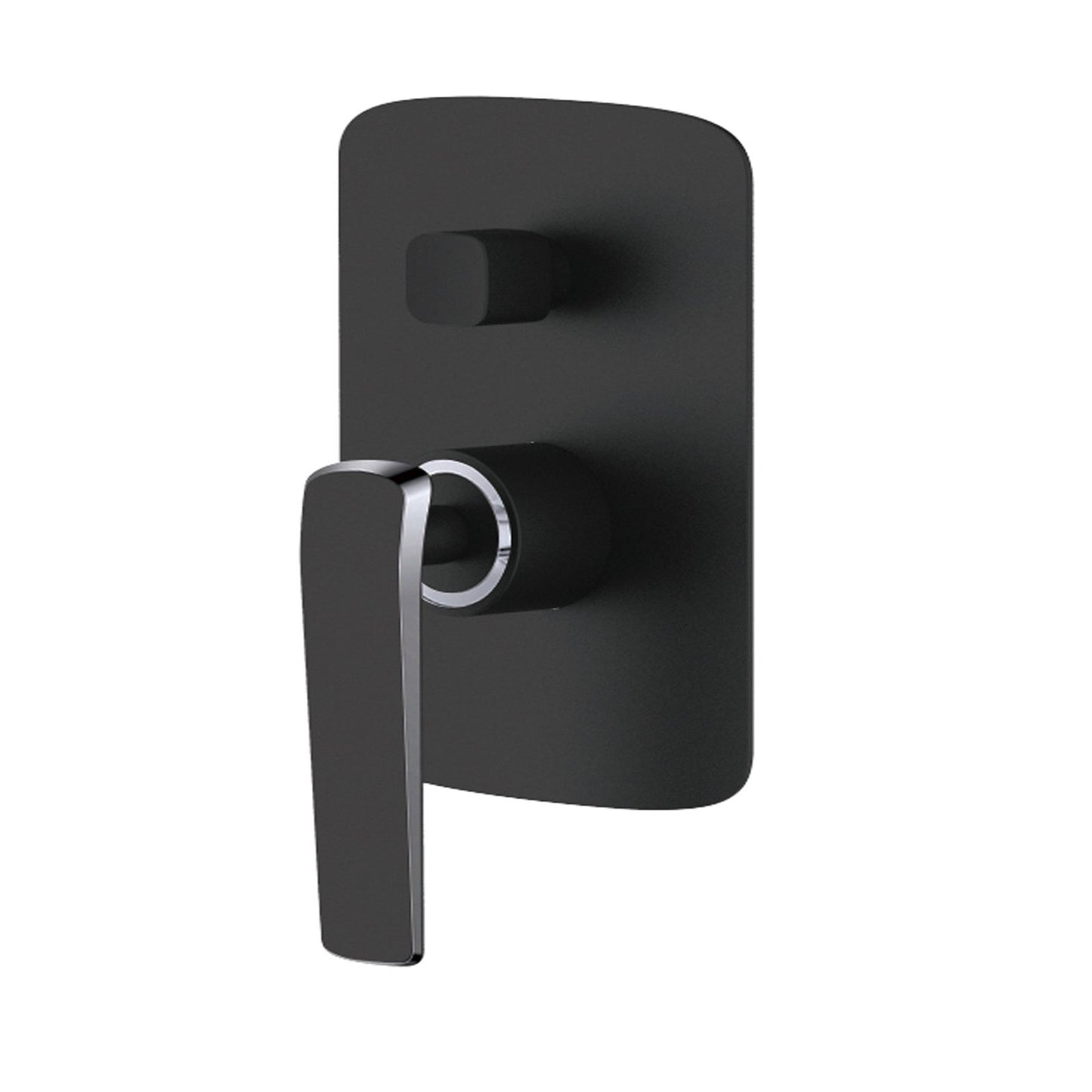 Esperia Matte Black & Chrome Wall Mixer with Diverter