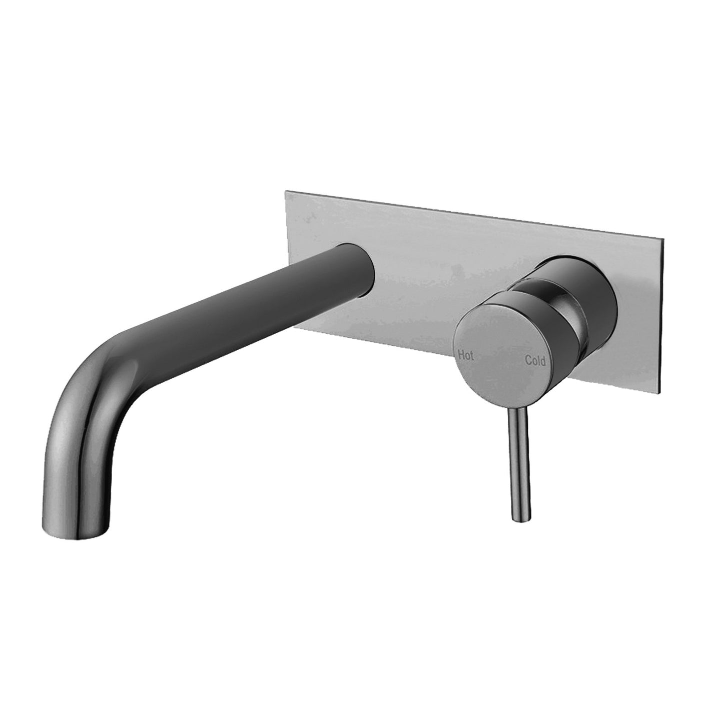 Pentro Brushed Nickel Wall Mixer With Round Spout