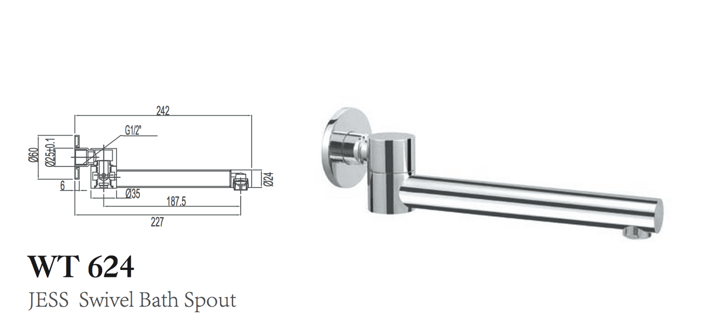 JESS SWIVEL BATH SPOUT