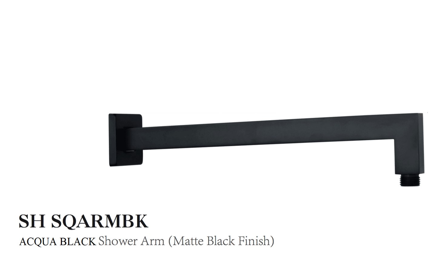 ACQUA BLACK SHOWER ARM