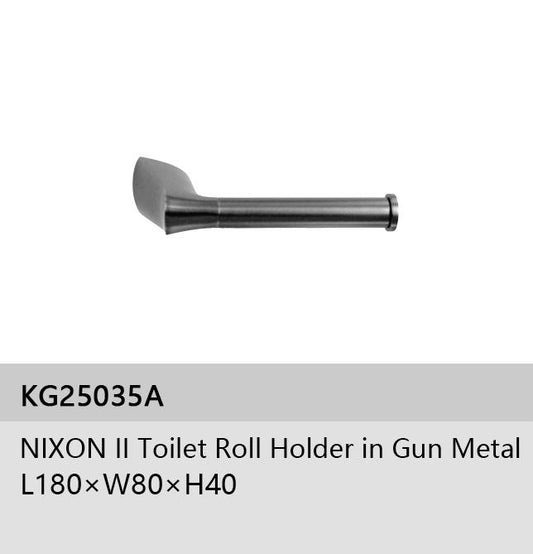 NIXON II TOILET ROLL HOLDER IN GUN METAL L180xW80xH40