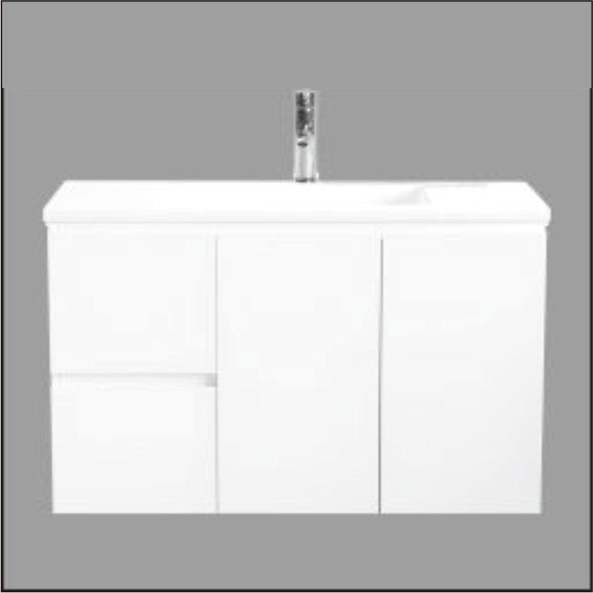 900 Vanity Unit - Lucas Series - Wall Hung