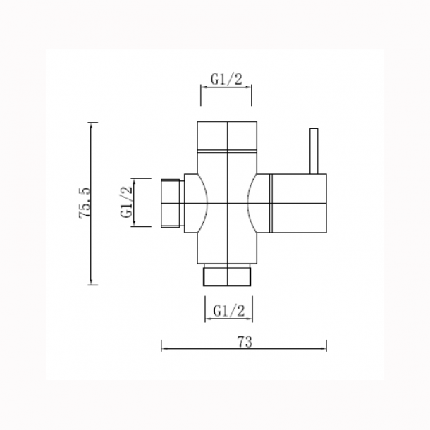 Brass Toilet Bidet Spray Diverter only