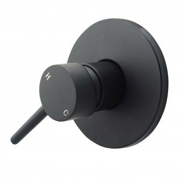 Round Black Shower/Bath Wall Mixer